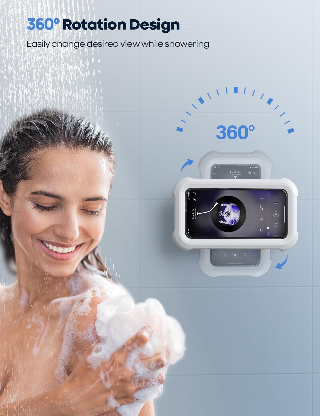 Waterproof Shower Phone Holder 2