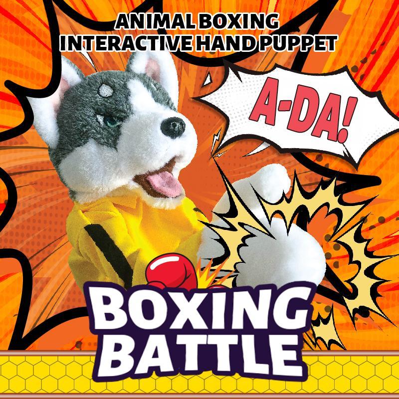 A-Da! Animal Boxing Interactive Hand Puppet for K Interaction ids - Boxing Husky Dog Plush Toy, Colorful Playful Interactive Plush Game Interaction