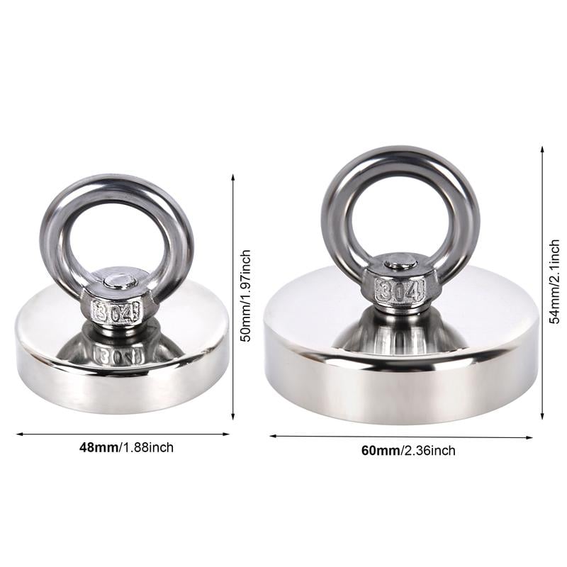 Product Introduction of Fishing Magnet, 240 LBS Pulling Force Heavy Duty  Rare Earth Magnet,  for Retrieving in River and Magnetic 4