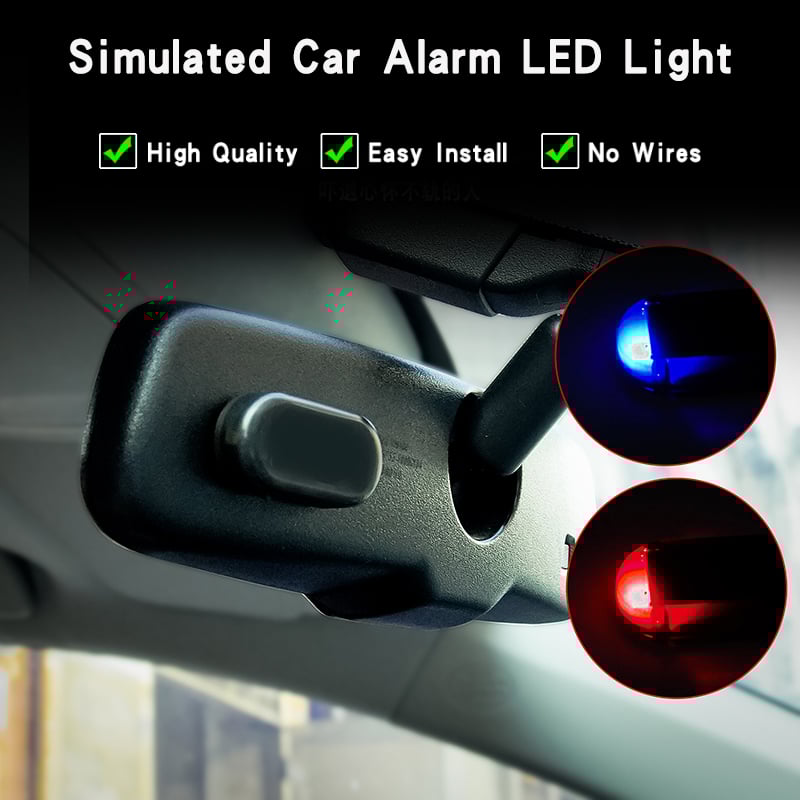 Solar Power Simulated Alarm Warning AntiTheft LED Flashing Security Light