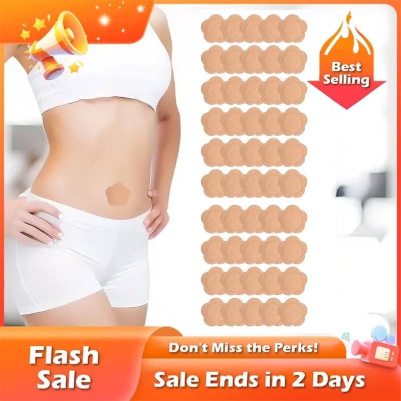🏆Flash Sale⚡ 50K+ SOLD! Almost Gone-💥50pcs Castor Oil Pack Wrap for Belly Button, Self-Adhesive Castor Oil Patches Cover Patch Organic Disposable Spunlace Cloth Highly Absorbent Pad with Cotton, Oil Not Included (Skin Color)