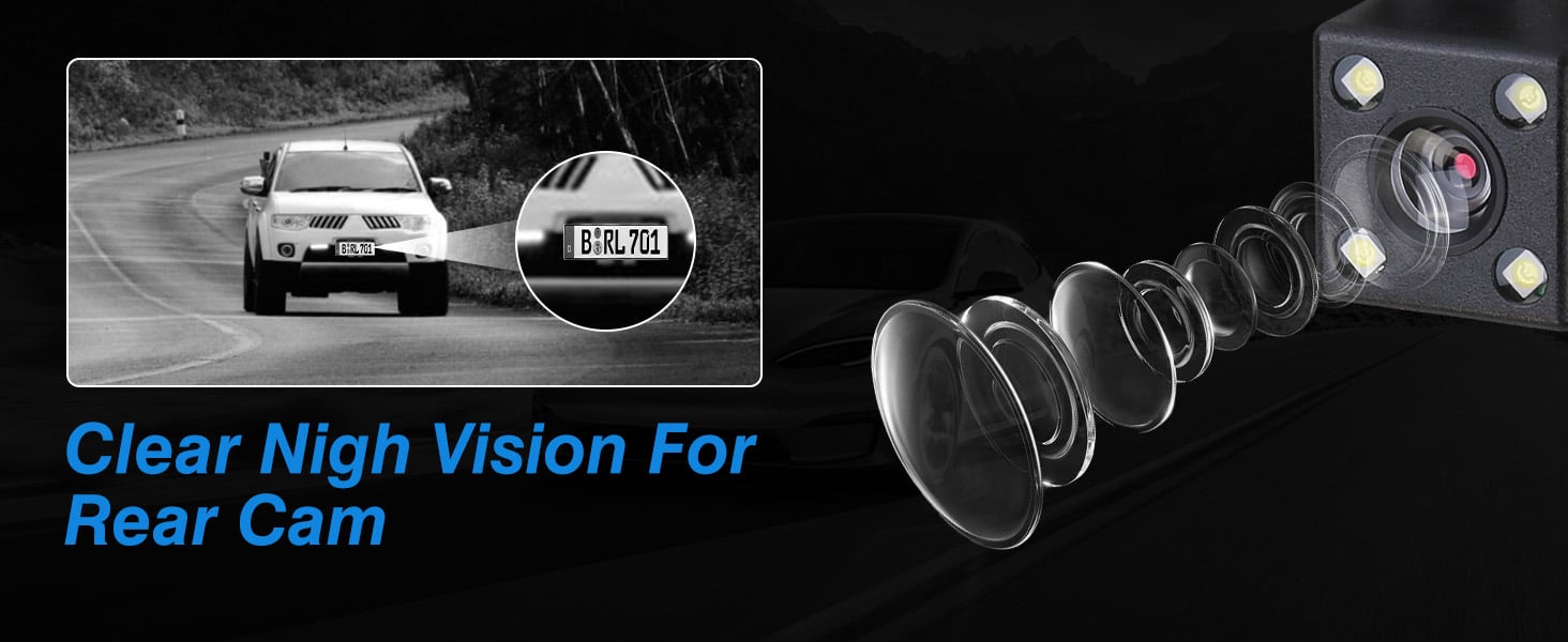 3 Channel Dash Cam Front and Rear