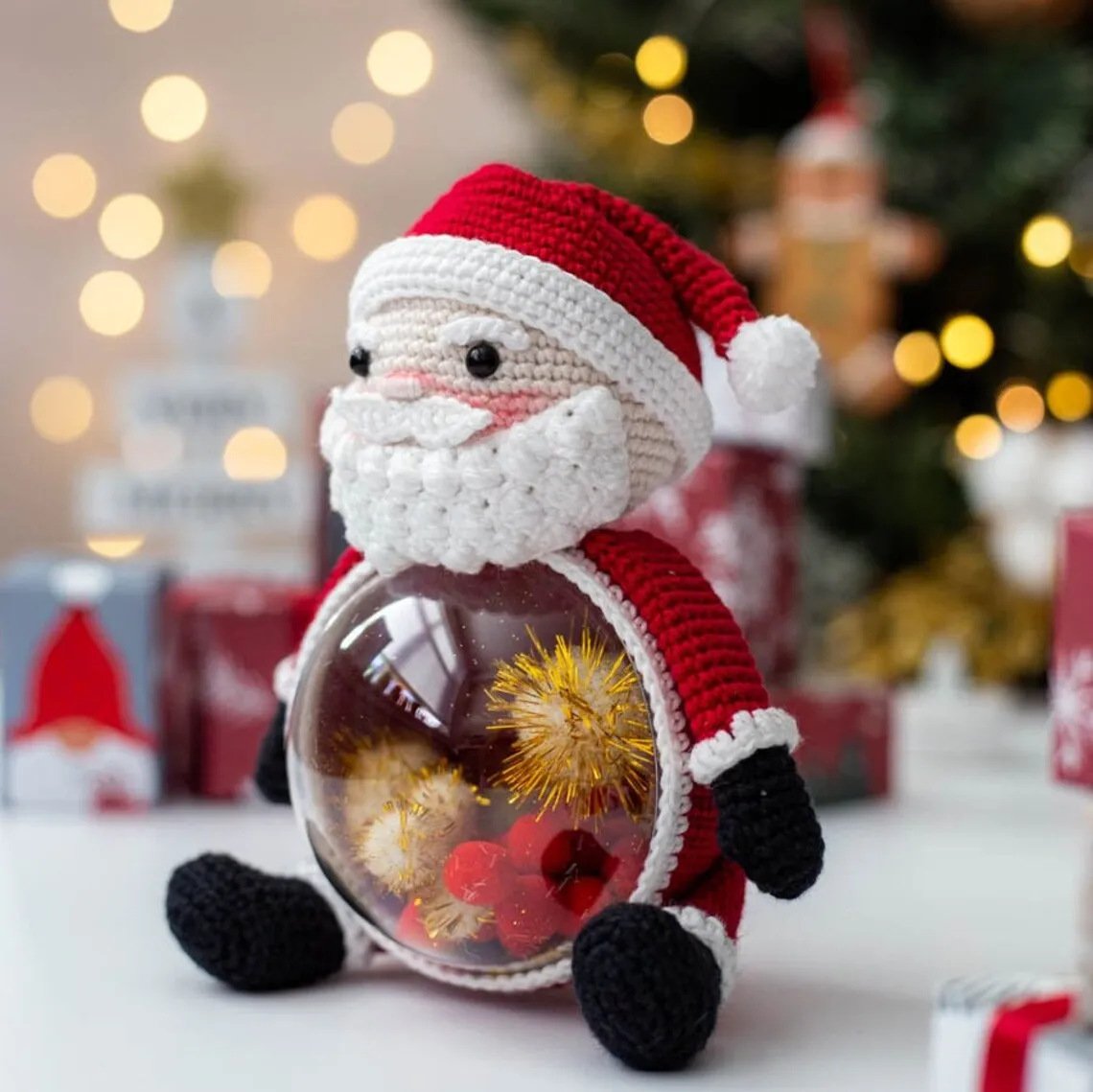 Christmas Knitted Candy Jar Dolls