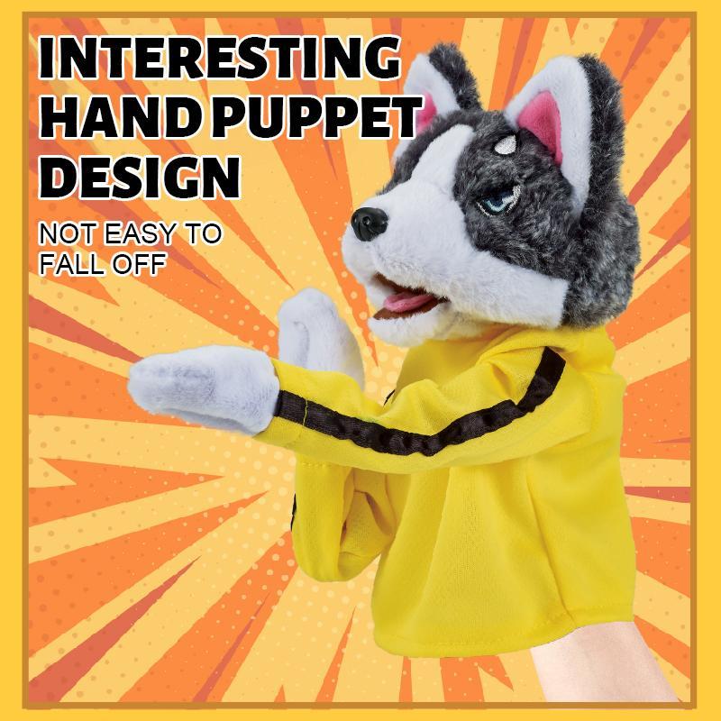 A-Da! Animal Boxing Interactive Hand Puppet for K Interaction ids - Boxing Husky Dog Plush Toy, Colorful Playful Interactive Plush Game Interaction